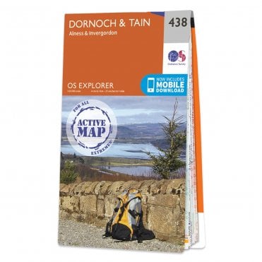 Ordnance Survey Explorer Active map 438 - Dornoch & Tain (Waterproof)