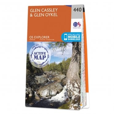 Ordnance Survey Explorer Active map 440 - Glen Cassley & Glen Oykel (Waterproof)