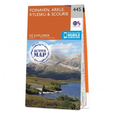 Ordnance Survey Explorer Active map 445 - Foinaven, Arkle, Kylesku & Scourie (Waterproof)