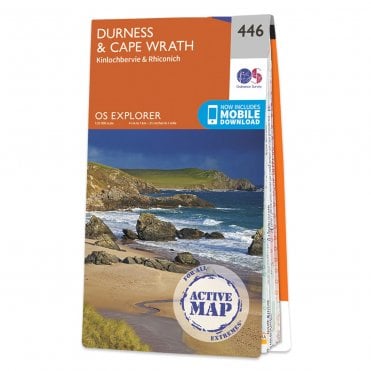 Ordnance Survey Explorer Active map 446 - Durness & Cape Wrath (Waterproof)