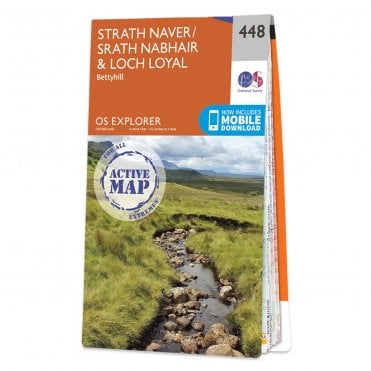 Ordnance Survey Explorer Active map 448 - Strath Naver & Loch Loyal (Waterproof)