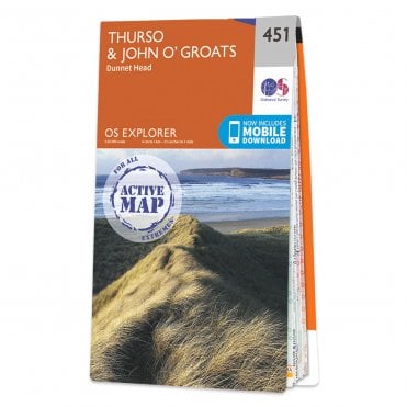 Ordnance Survey Explorer Active map 451 - Thurso & John o'Groats (Waterproof)