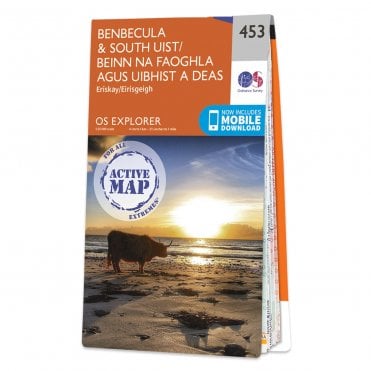 Ordnance Survey Explorer Active map 453 - Benbecula & South Uist (Waterproof)