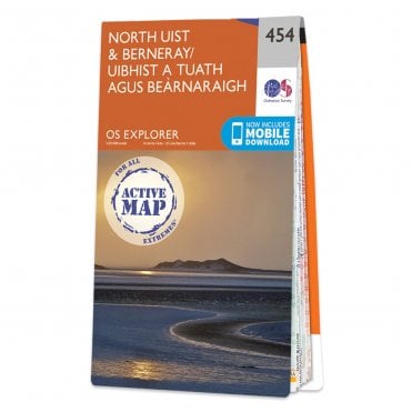 Ordnance Survey Explorer Active map 454 - North Uist & Berneray (Waterproof)
