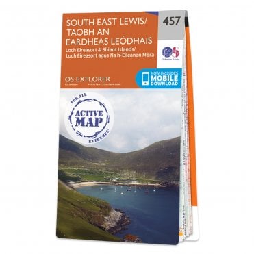 Ordnance Survey Explorer Active map 457 - South East Lewis (Waterproof)