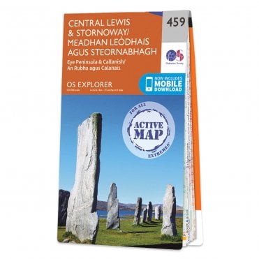 Ordnance Survey Explorer Active map 459 - Central Lewis & Stornoway (Waterproof)