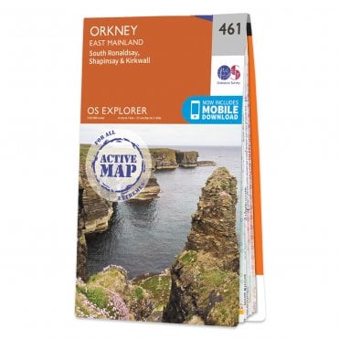 Ordnance Survey Explorer Active map 461 - Orkney - East Mainland (Waterproof)