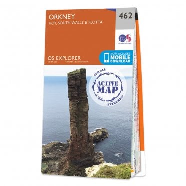 Ordnance Survey Explorer Active map 462 - Orkney - Hoy, South Walls & Flotta (Waterproof)