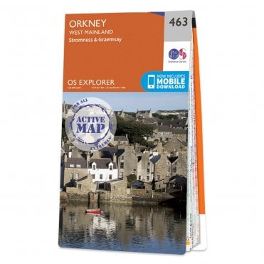 Ordnance Survey Explorer Active map 463 - Orkney - West Mainland (Waterproof)