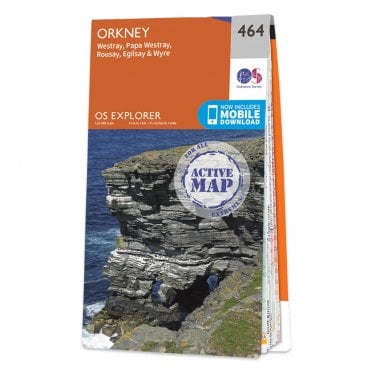 Ordnance Survey Explorer Active map 464 - Orkney - Westray, Papa Westray, Rousay, Egilsay & Wyre (Waterproof)