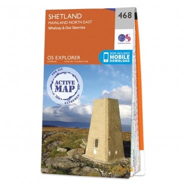Ordnance Survey Explorer Active map 468 - Shetland - Mainland North East (Waterproof)