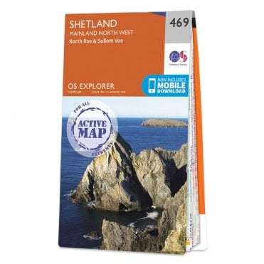 Ordnance Survey Explorer Active map 469 - Shetland - Mainland North West (Waterproof)