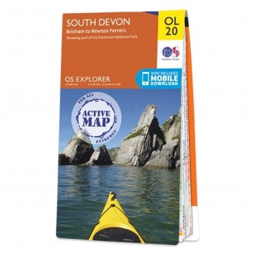 Ordnance Survey Explorer Active map OL20 - South Devon (Waterproof)