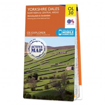 Ordnance Survey Explorer Active map OL30 - Yorkshire Dales - Northern & Central Area (Waterproof)