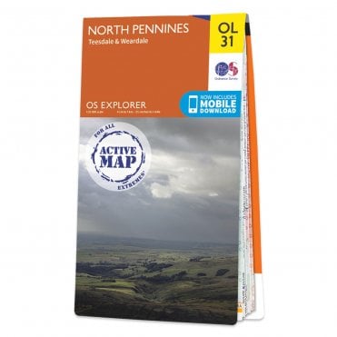 Ordnance Survey Explorer Active map OL31 - North Pennines (Waterproof)
