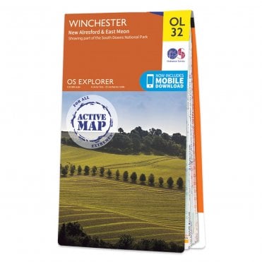 Ordnance Survey Explorer Active map OL32 - Winchester (Waterproof)