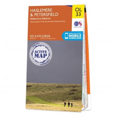 Ordnance Survey Explorer Active map OL33 - Haslemere & Petersfield (Waterproof)