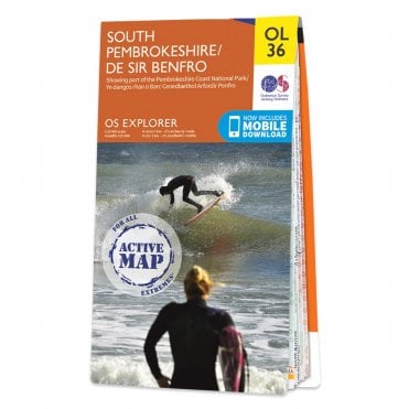 Ordnance Survey Explorer Active map OL36 - South Pembrokeshire (Waterproof)
