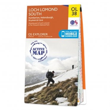 Ordnance Survey Explorer Active map OL38 - Loch Lomond South (Waterproof)