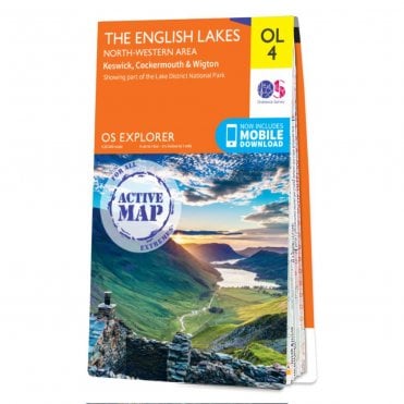 Ordnance Survey Explorer Active map OL4 - The Lake District: North-western area (Waterproof)