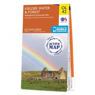 Ordnance Survey Explorer Active map OL42 - Kielder Water & Forest (Waterproof)