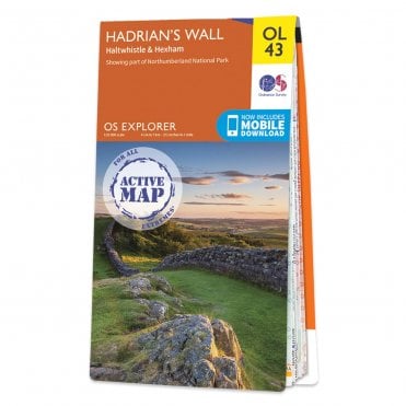 Ordnance Survey Explorer Active map OL43 - Hadrians Wall (Waterproof)