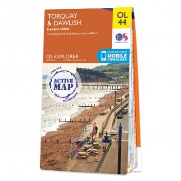 Ordnance Survey Explorer Active map OL44 - Torquay & Dawlish (Waterproof)