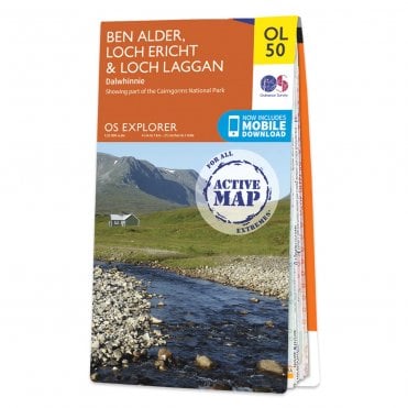 Ordnance Survey Explorer Active map OL50 - Ben Alder, Loch Ericht & Loch Laggan (Waterproof)