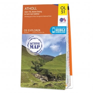 Ordnance Survey Explorer Active map OL51 - Atholl (Waterproof)