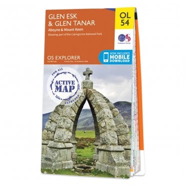 Ordnance Survey Explorer Active map OL54 - Glen Esk & Glen Tanar (Waterproof)
