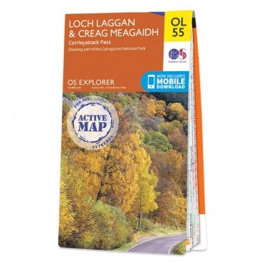 Ordnance Survey Explorer Active map OL55 - Loch Laggan & Creag Meagaidh (Waterproof)