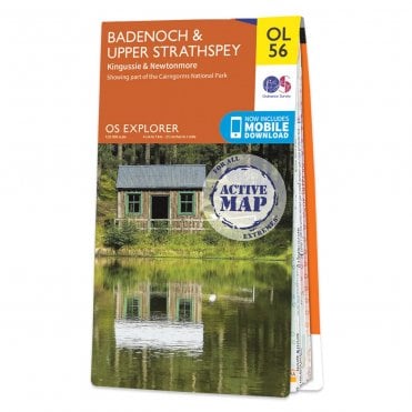 Ordnance Survey Explorer Active map OL56 - Badenoch & Upper Strathspey (Waterproof)