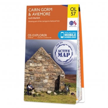 Ordnance Survey Explorer Active map OL57 - Cairn Gorm & Aviemore (Waterproof)