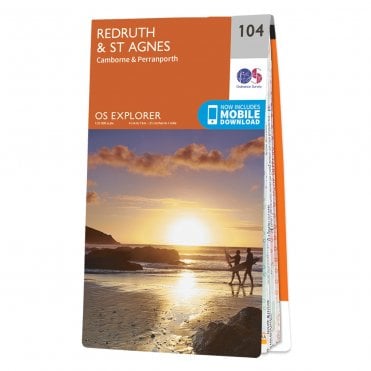 Ordnance Survey Explorer map 104 - Redruth & St Agnes