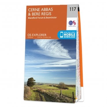Ordnance Survey Explorer map 117 - Cerne Abbas & Bere Regis