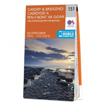 Ordnance Survey Explorer map 151 - Cardiff & Bridgend