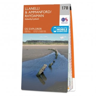Ordnance Survey Explorer map 178 - Llanelli & Ammanford