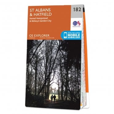 Ordnance Survey Explorer map 182 - St Albans & Hatfield