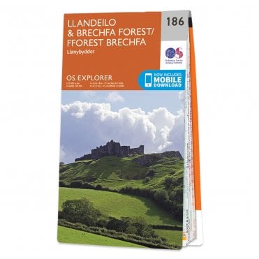 Ordnance Survey Explorer map 186 - Llandeilo & Brechfa Forest
