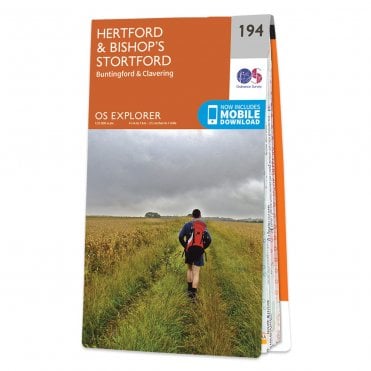 Ordnance Survey Explorer map 194 - Hertford & Bishops Stortford