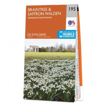 Ordnance Survey Explorer map 195 - Braintree & Saffron Walden