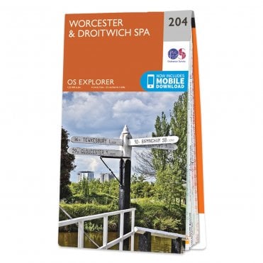 Ordnance Survey Explorer map 204 - Worcester & Droitwich Spa