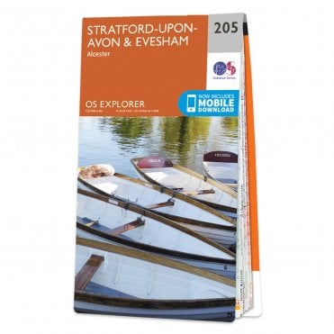 Ordnance Survey Explorer map 205 - Stratford-upon-Avon & Evesham