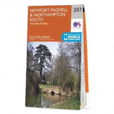 Ordnance Survey Explorer map 207 - Newport Pagnell & Northampton South