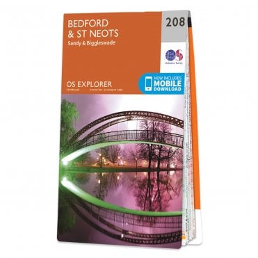 Ordnance Survey Explorer map 208 - Bedford & St Neots