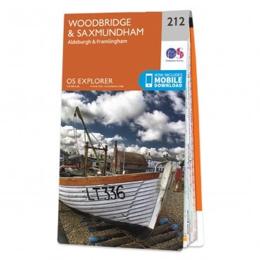 Ordnance Survey Explorer map 212 - Woodbridge & Saxmundham