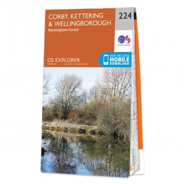 Ordnance Survey Explorer map 224 - Corby, Kettering & Wellingborough