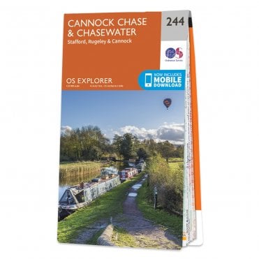 Ordnance Survey Explorer map 244 - Cannock Chase & Chasewater