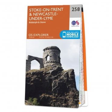 Ordnance Survey Explorer map 258 - Stoke-on-Trent & Newcastle-under-Lyme