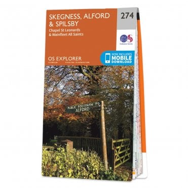 Ordnance Survey Explorer map 274 - Skegness, Alford & Spilsby
